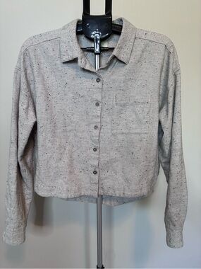 TS by Thread & Supply Cropped Button Front Shacket Jacket Medium